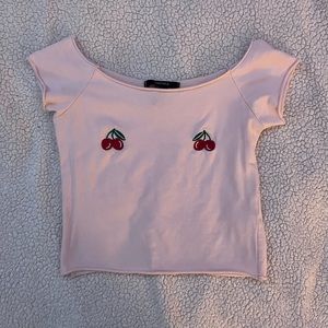 cherry pink crop top